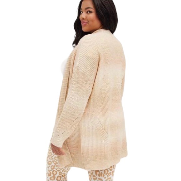 TORRID | Women’s Butter Cream Chunky Cardigan Open Front Midi Sweater size 1X - Picture 13 of 15